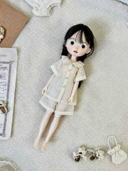 Perter Pan Blouse Blythe BJD Set On Doll Display | ToastDoll