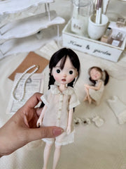Perter Pan Blouse Blythe BJD Set - Handmade Doll Clothes - ToastDoll