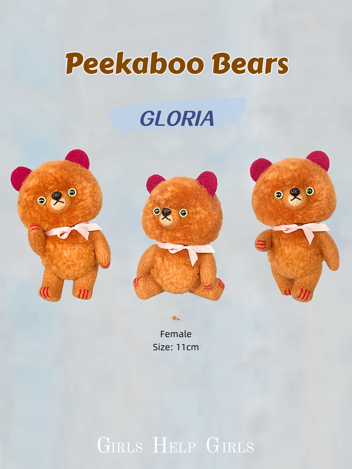 Girls Help Healing Bear Plushies - Handmade Companion - ToastDoll⁠