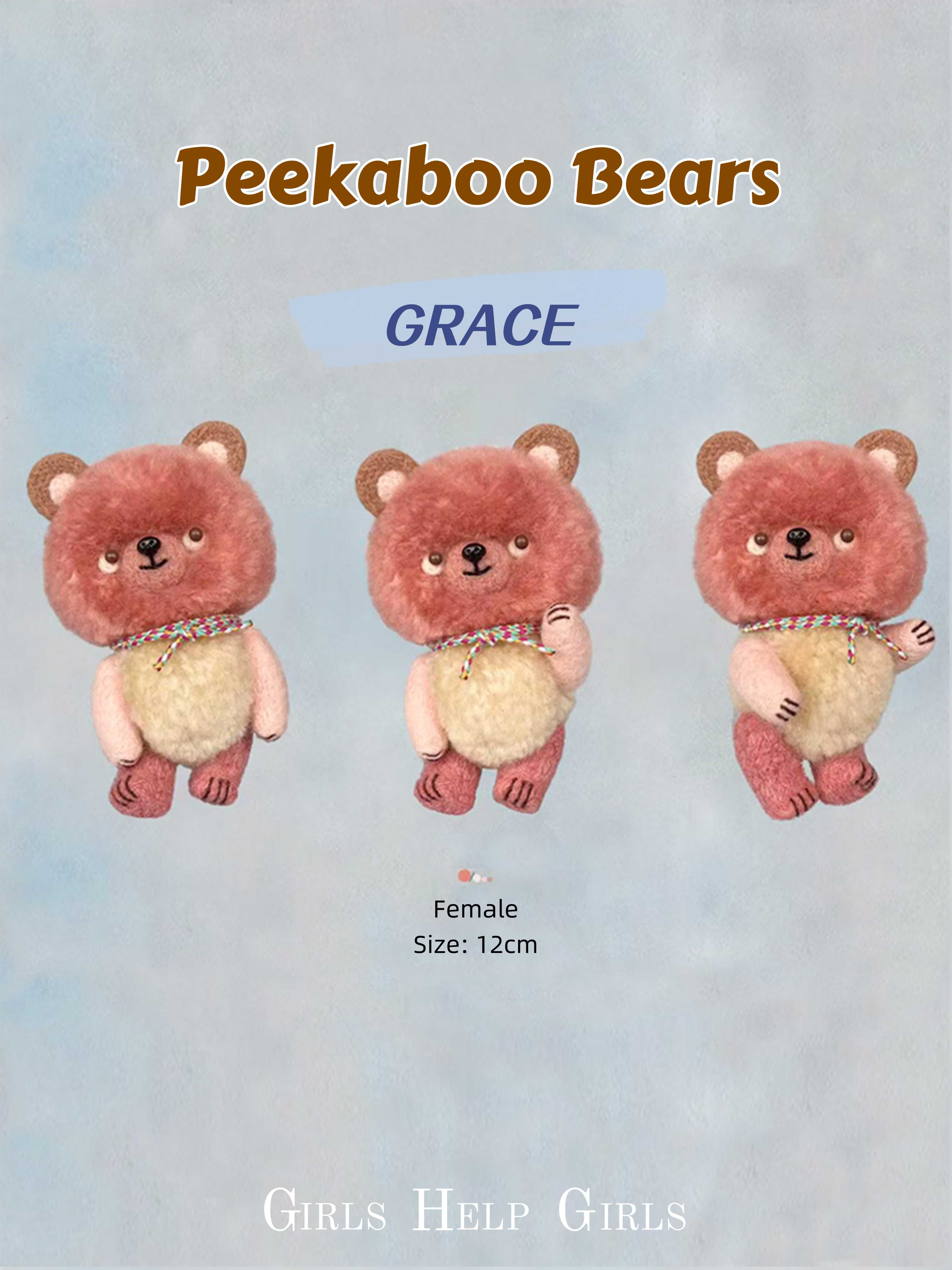 Girls Help Healing Bear Plushies - Handmade Companion - ToastDoll⁠