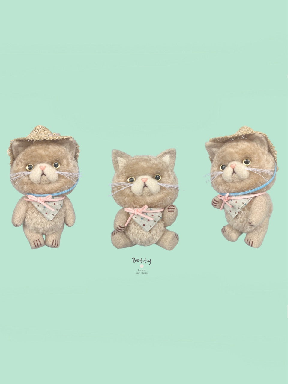 Forest Pal Bear Cat Donkey Plushies - Handmade Companion - ToastDoll
