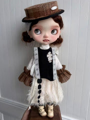 Handmade Outfit for Blythe/Obitsu,Black Chocolate Clothing Set