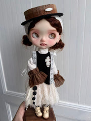 Handmade Outfit for Blythe/Obitsu,Black Chocolate Clothing Set
