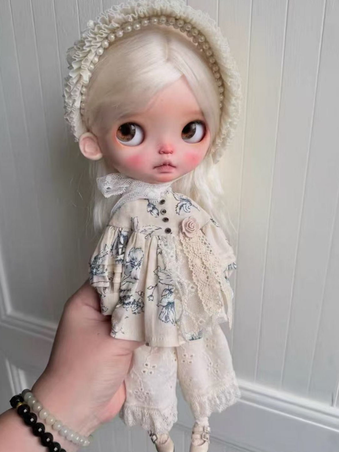 Handmade Outfit for Blythe/Obitsu,White Cotton Clothing Set