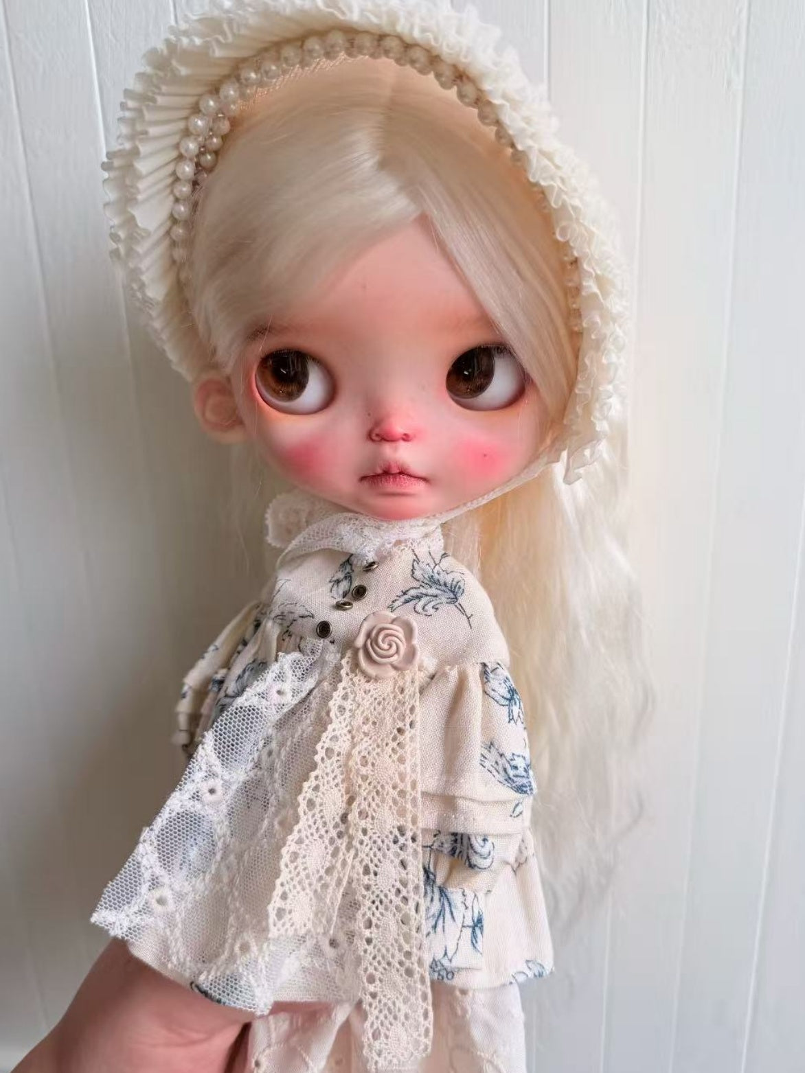 Handmade Outfit for Blythe/Obitsu,White Cotton Clothing Set