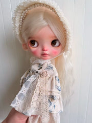 Handmade Outfit for Blythe/Obitsu,White Cotton Clothing Set