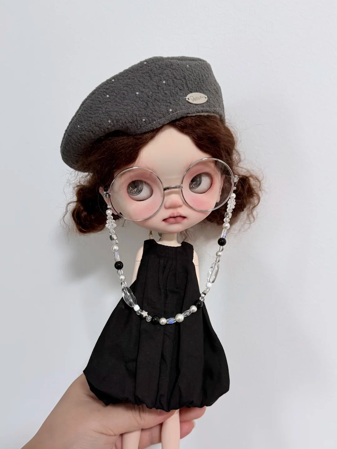 Black Bubble Blythe BJD Dress Set  - Handmade Doll Clothes - ToastDoll