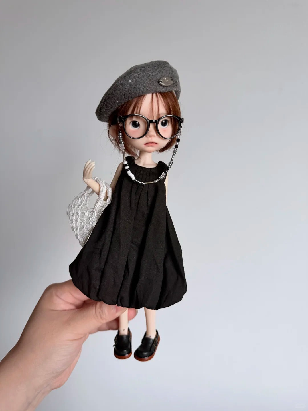 Black Bubble Blythe BJD Dress Set  - Handmade Doll Clothes - ToastDoll