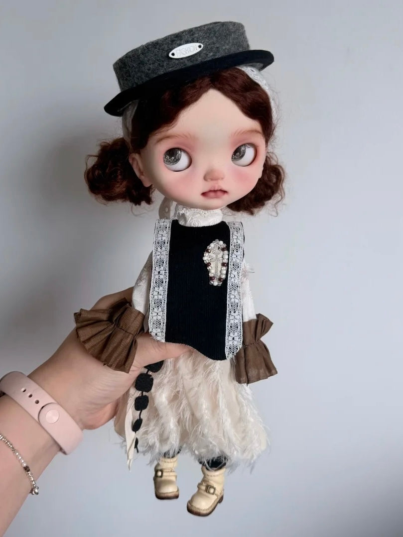 Vintage Black White Blythe BJD Set | ToastDoll