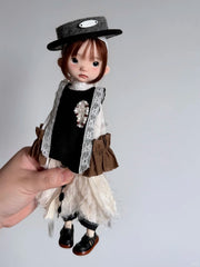 Vintage Black White Blythe BJD Set On Doll Display | ToastDoll