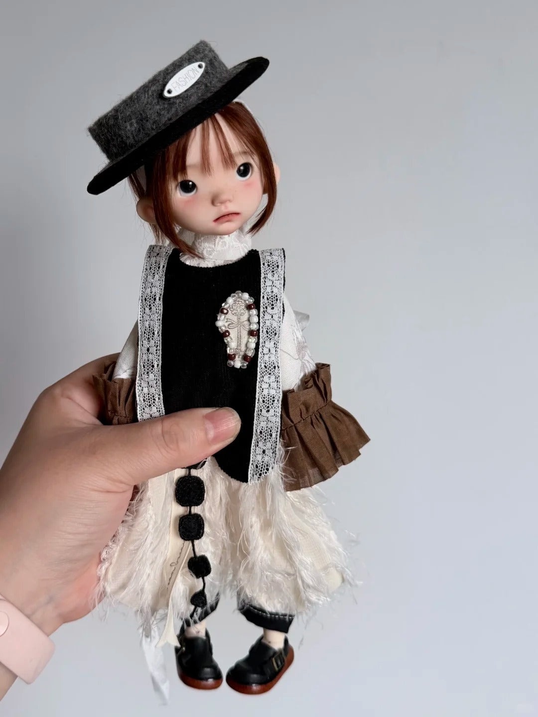 Vintage Black White Blythe BJD Set  - Handmade Doll Clothes - ToastDoll