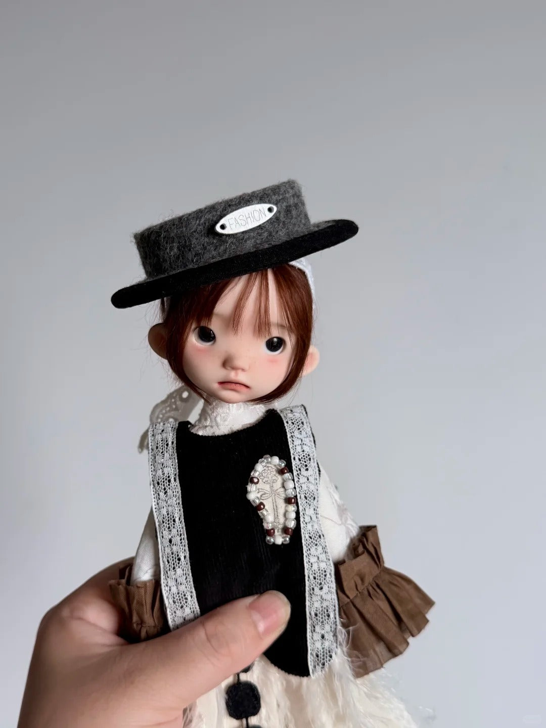 Vintage Black White Blythe BJD Set  - Handmade Doll Clothes - ToastDoll
