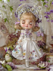 Handmade Outfit for Blythe/Pullip, Floral Dress Set