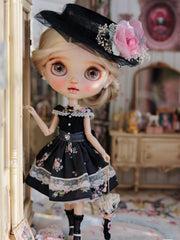 Floral Vintage Lady Blythe Black Dress | ToastDoll