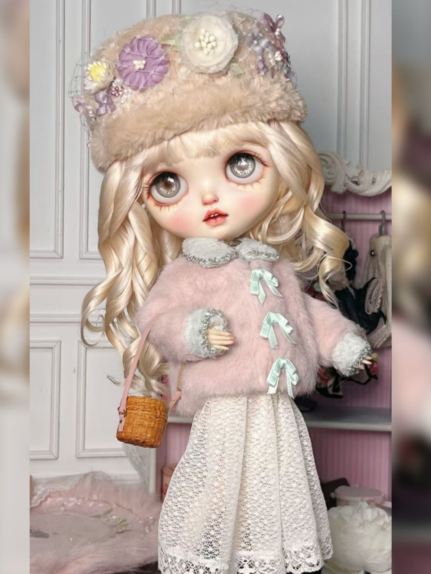 Dreamy Sweet Bow Lace Blythe Outfit - Handmade Clothes - ToastDoll