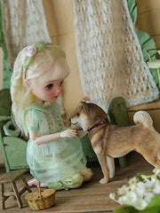 Green Mesh Blythe 1/6 BJD Outfit - Handmade Doll Clothes - ToastDoll