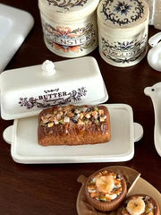 Handmade Miniature Props for BJD/Blythe/Obitsu, Caramel Nut Pund Cake