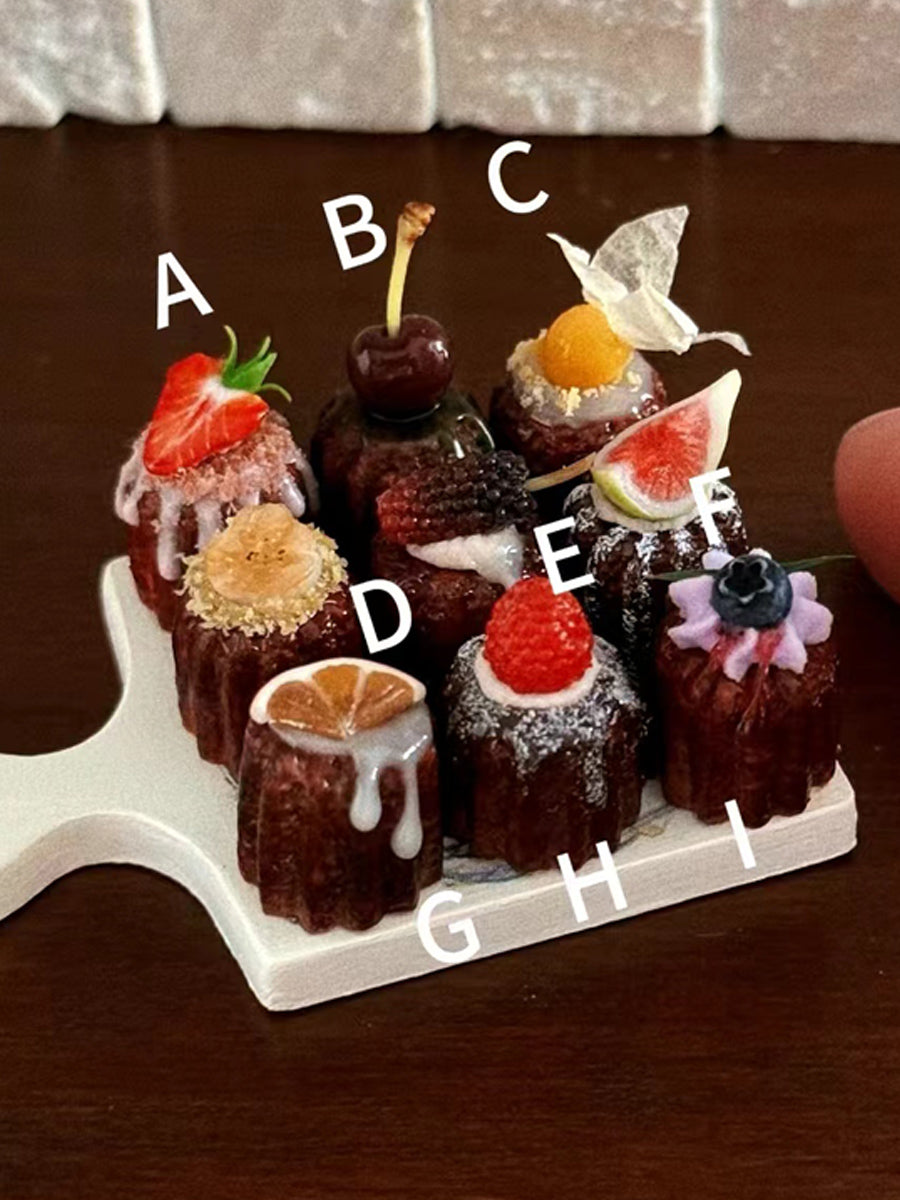 Handmade Miniature Props for BJD/Blythe/Obitsu, Fruit Canelé