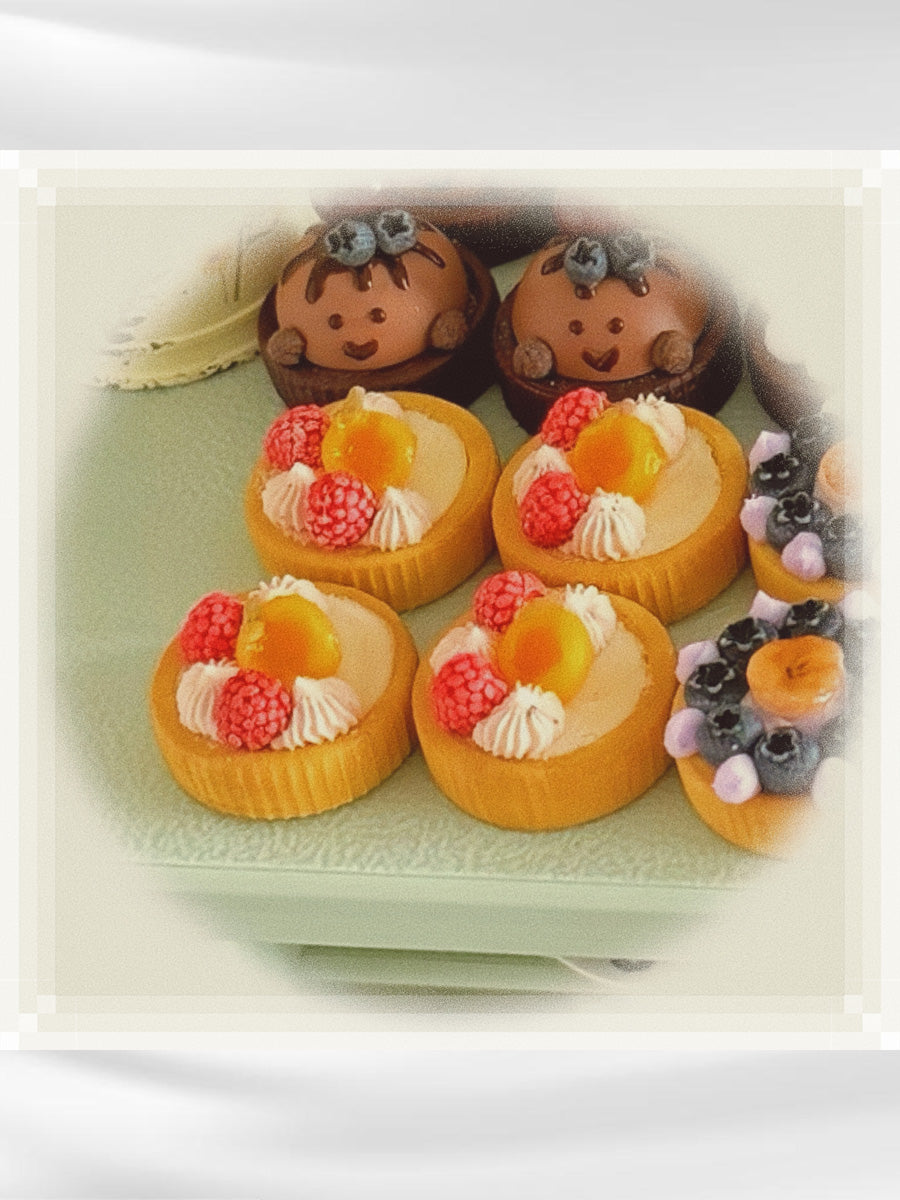 Handmade Miniature Props for BJD/Blythe/Obitsu, Fruit Tart