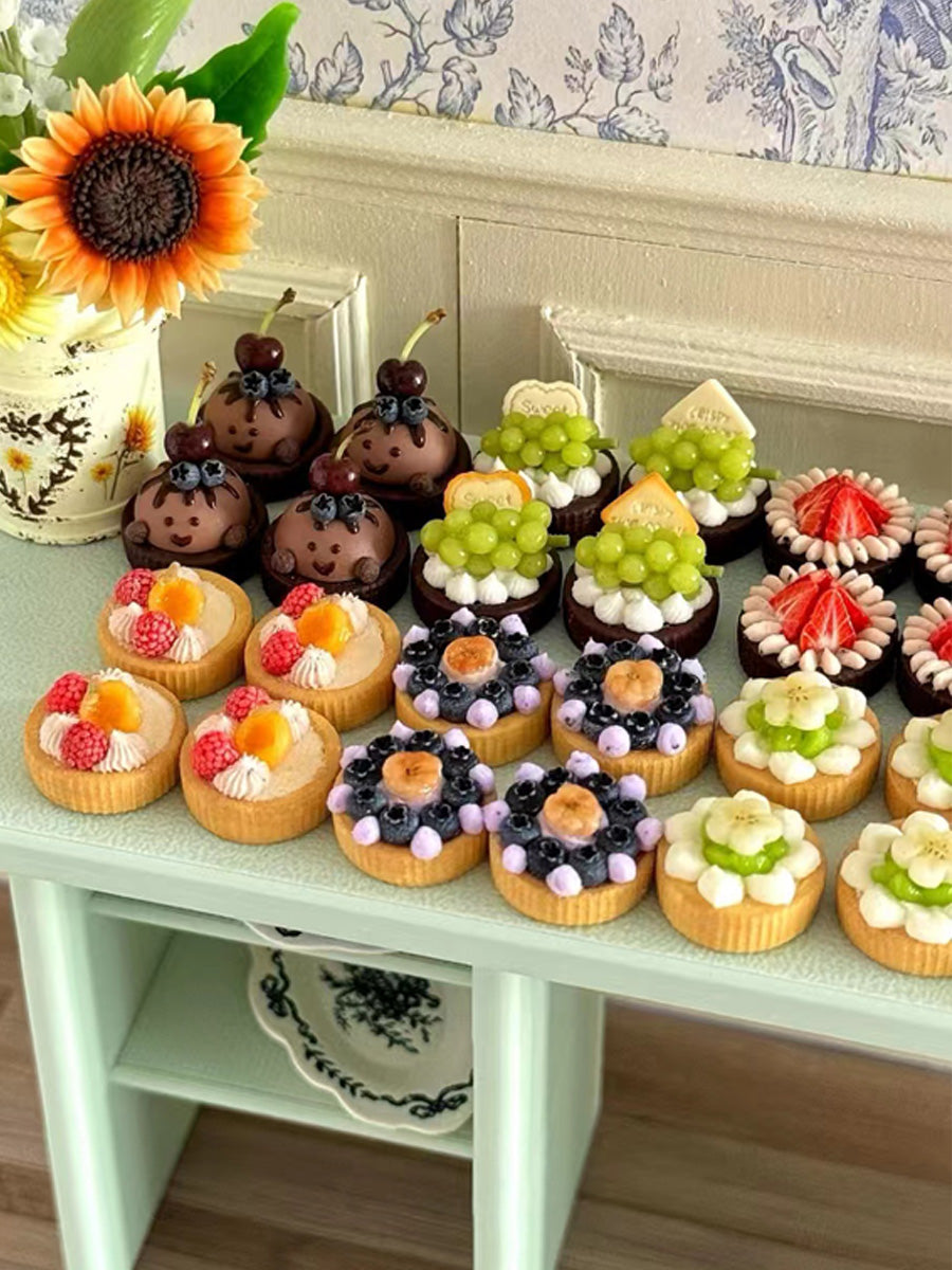 Handmade Miniature Props for BJD/Blythe/Obitsu, Fruit Tart