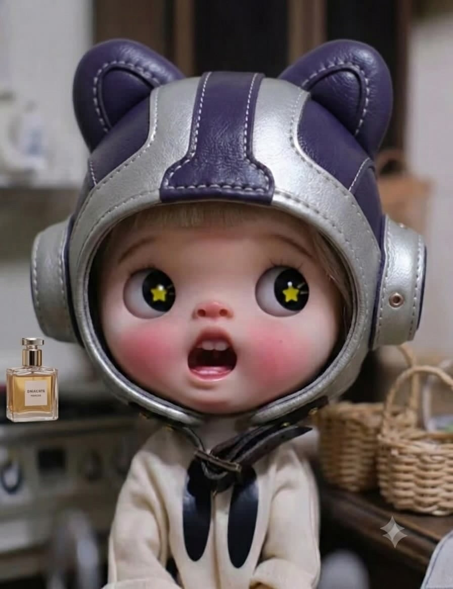 Leather Aviator Blythe Hat - Handmade Doll Accessory - ToastDoll