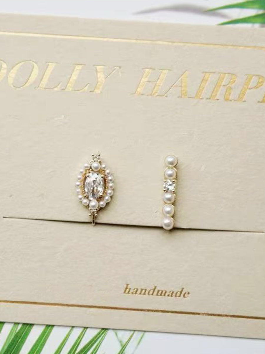 Handmade Blythe/Jerryberry/BJD Hair Clips,Rhinestone