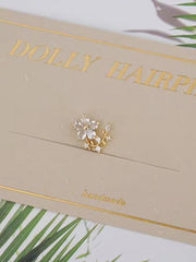 Handmade Blythe/Jerryberry/BJD Hair Clips,Floral Rhinestone