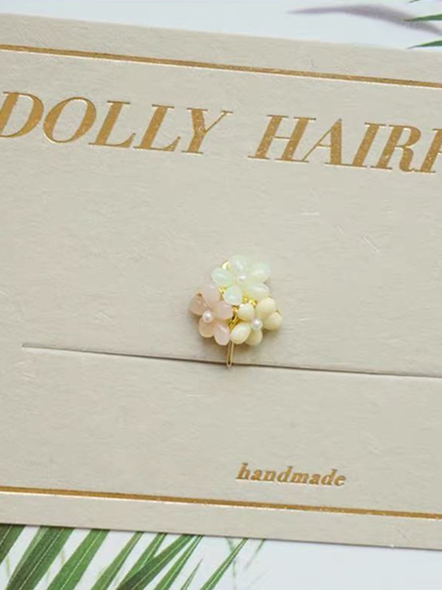 Handmade Blythe/Jerryberry/BJD Hair Clips,Floral Rhinestone