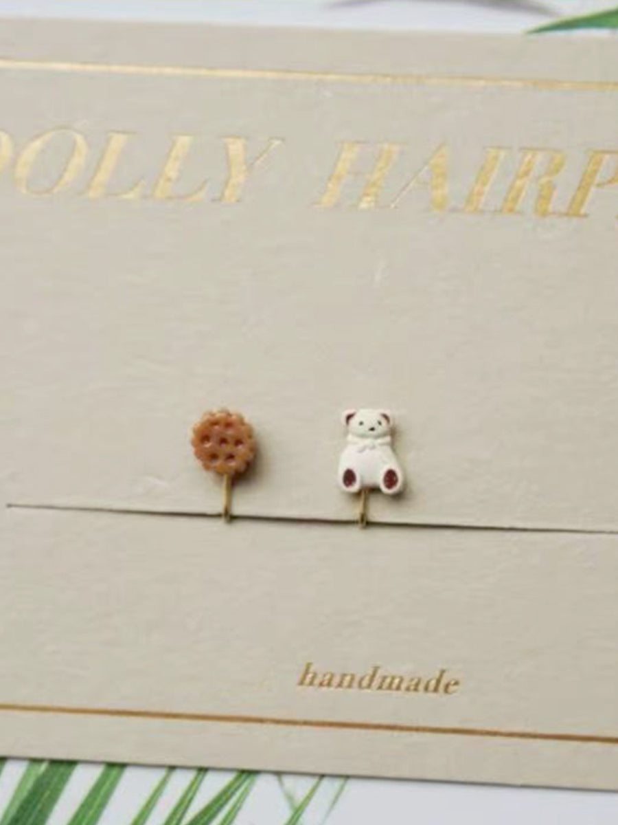 Handmade Blythe/Jerryberry/BJD Hair Clips, Rhinestone Floral