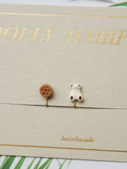 Handmade Blythe/Jerryberry/BJD Hair Clips, Rhinestone Floral