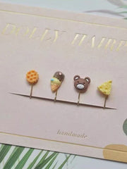 Handmade Blythe/Jerryberry/BJD Hair Clips, Rhinestone Floral