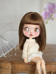 Handmade Blythe Wig,   Long Straight Hair With Bangs