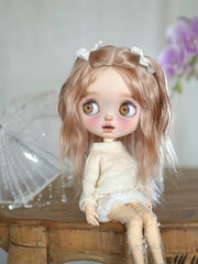 Handmade Blythe Wig, Styled Long Loose Waves