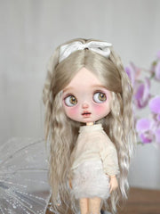 Handmade Blythe Wig, Long Loose Waves with Ponytail