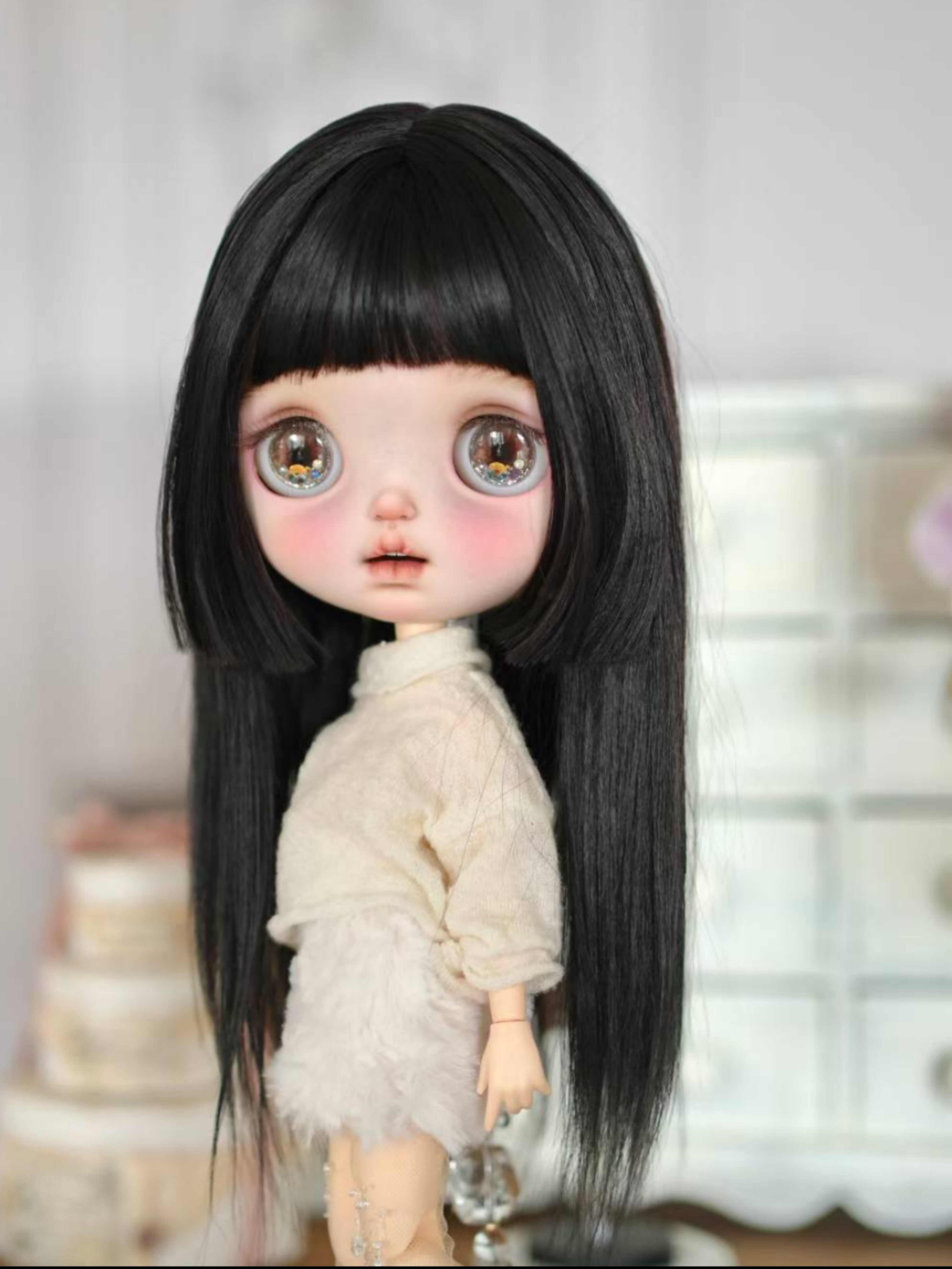 Handmade Blythe Wig,   Hime Cut