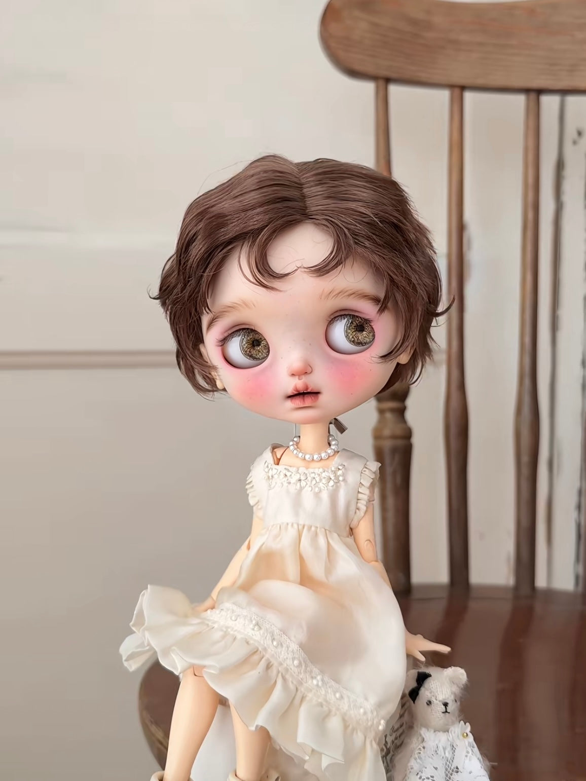 Mohair Short Blythe Wig - Handmade Doll Hair - ToastDoll