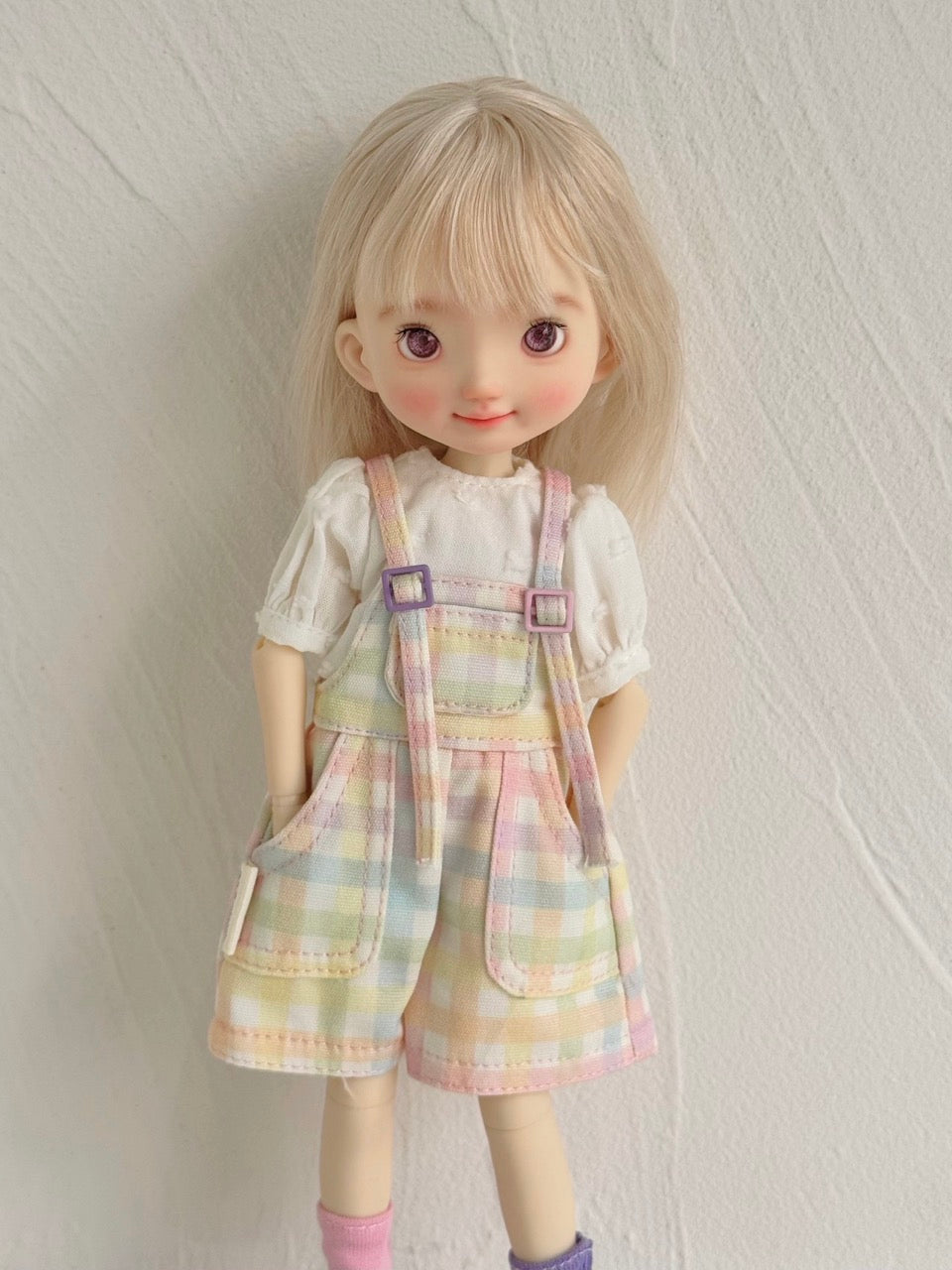Plaid Color Pop Overalls Blythe BJD Set | ToastDoll