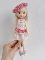 Preppy Plaid Blythe 1/6 BJD Set - Handmade Doll Clothes - ToastDoll