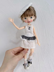Preppy Plaid Blythe 1/6 BJD Set - Handmade Doll Clothes - ToastDoll