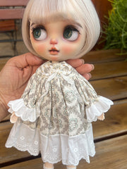 Handmade Outfit for Blythe/ Ob24/ Ob22, Rural Style Set