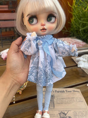Handmade Outfit for Blythe/ Ob24/ Ob22, Rural Style Set