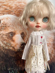 Handmade Outfit for Blythe/ Ob24/ Ob22, Mori Girl Set