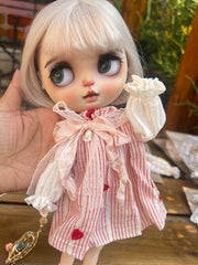 Handmade Outfit for Blythe/ Ob24/ Ob22, Rural Style Set
