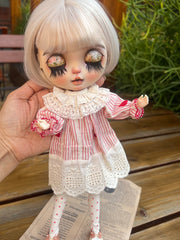Handmade Outfit for Blythe/ Ob24/ Ob22, Rural Style Set