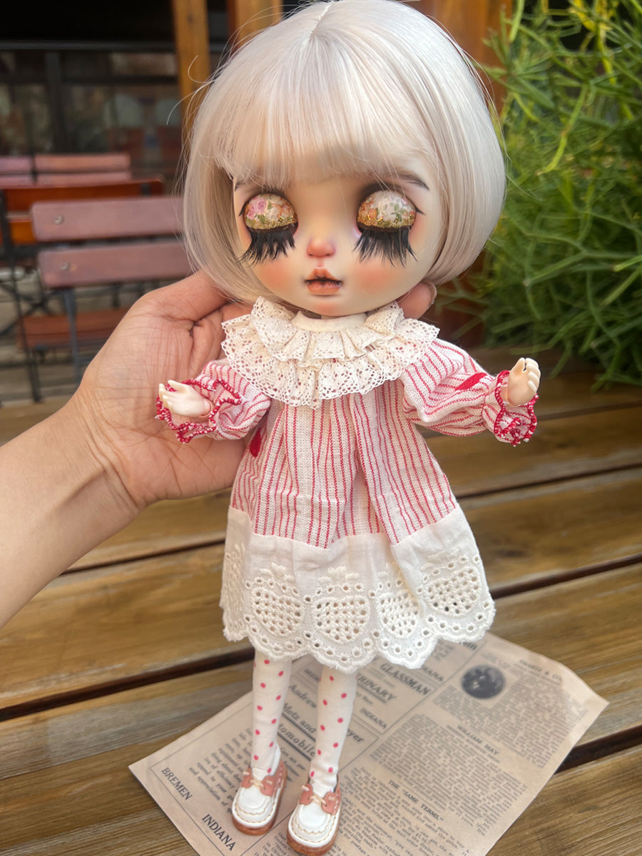 Handmade Outfit for Blythe/ Ob24/ Ob22, Rural Style Set