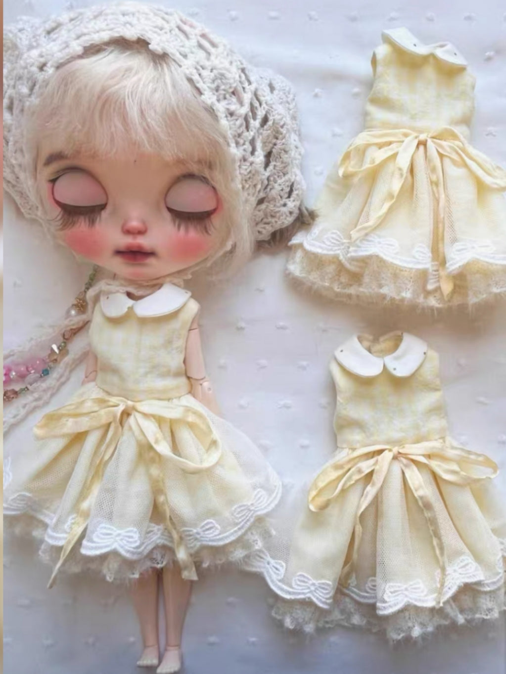 Macaron Blythe Dress Set - Handmade Doll Clothes - ToastDoll