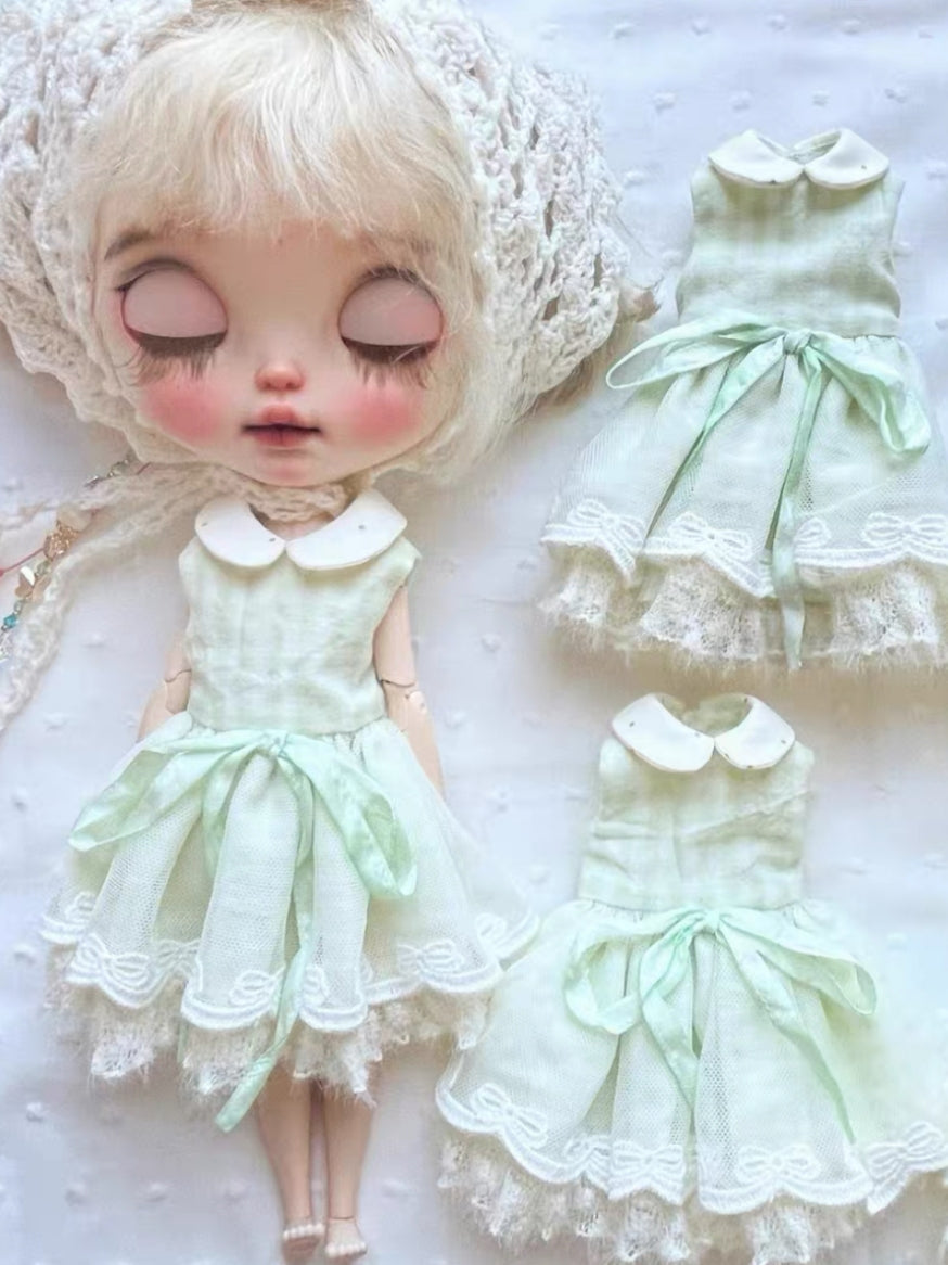 Macaron Blythe Dress Set - Handmade Doll Clothes - ToastDoll