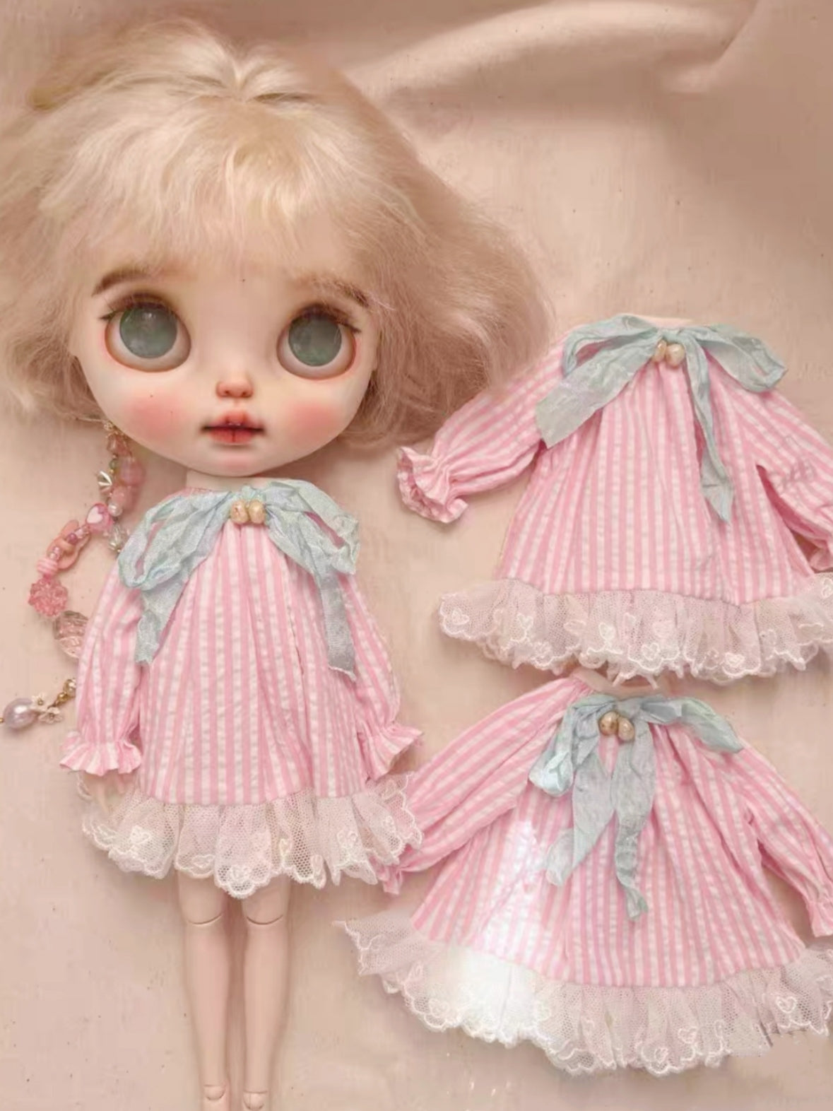 Lace A-Line Blythe 1/6 BJD Outfit - Handmade Doll Clothes - ToastDoll