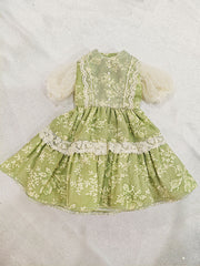 Green Floral Lace Blythe Outfit Detail | ToastDoll