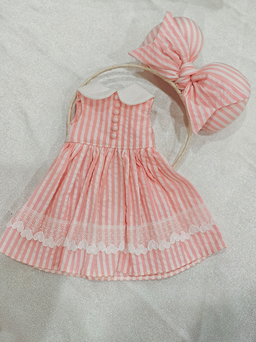 Pink Lace Blythe Outfit - Handmade Doll Clothes - ToastDoll